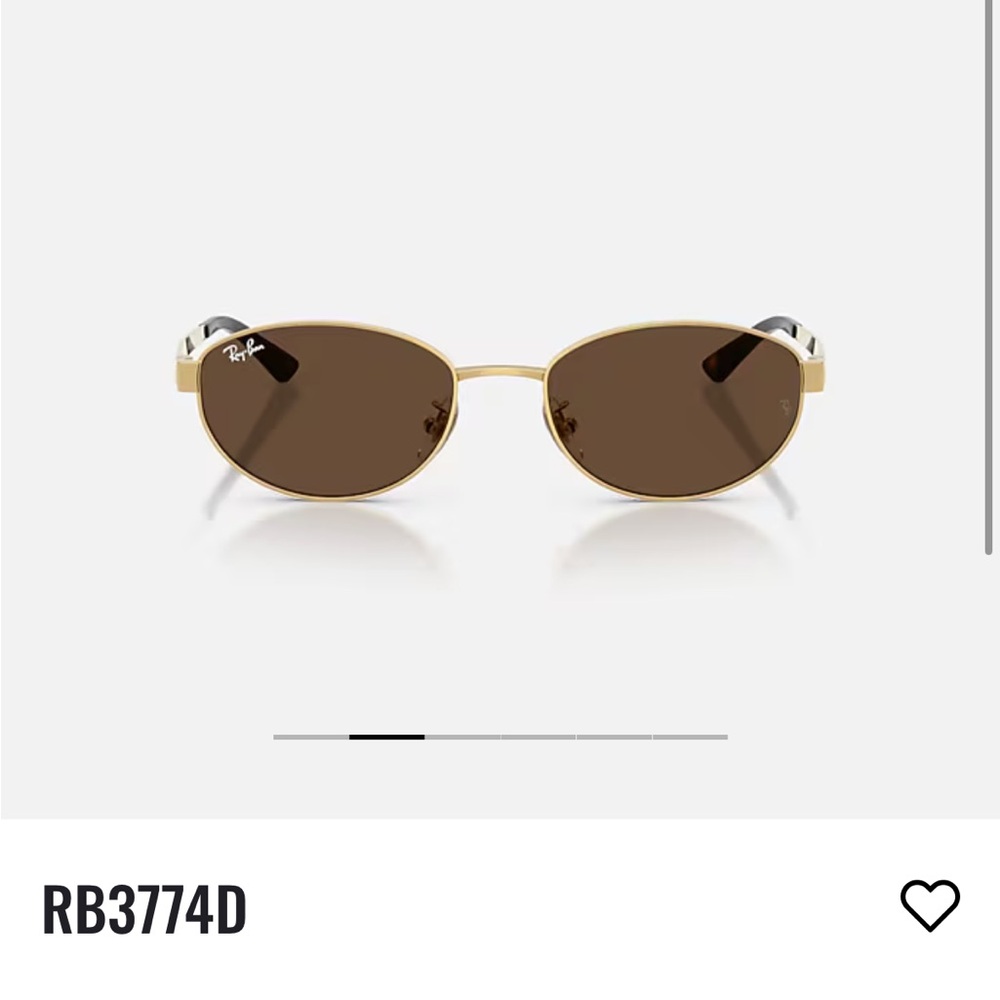 Ray-Ban Gold Frame Sunglasses with Brown Lenses - Picture 2 of 7